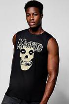 Boohoo Oversized Cap Sleeve License Misfits T Shirt