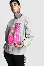 Boohoo Sound Tour Graphic Print Oversized Sweatshirt