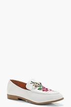 Boohoo Daisy Floral Embroidered Loafer