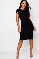 Boohoo Eyelet Sleeve Detail Midi Dress