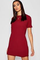 Boohoo Crepe Short Sleeve Shift Dress