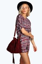 Boohoo Vicki Paisley 3/4 Sleeve Playsuit Multi