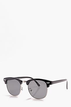 Boohoo Retro Silver Frame Sunglasses