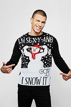 Boohoo Sexy Snowman Christmas Jumper
