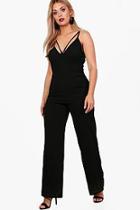 Boohoo Plus Steph Harness Detail Jumpsuit