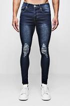 Boohoo Super Skinny Jeans With Heavily Distressed Knees
