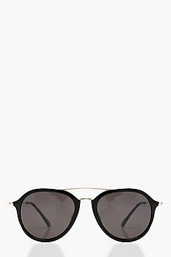 Boohoo Black Round Sunglasses