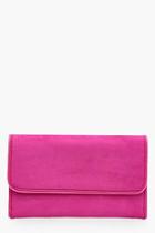Boohoo Emma Piped Edge Suedette Clutch