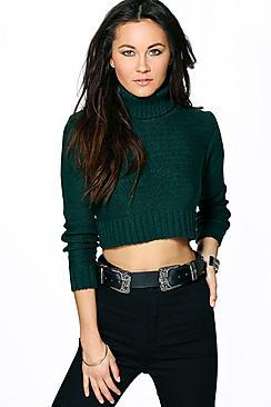 Boohoo Nicole Turtle Neck Crop Jumper