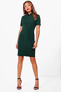 Boohoo Grace High Neck Bodycon Dress