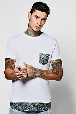 Boohoo Skater Length T-shirt With Pocket Hem