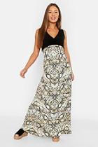 Boohoo Petite Snake Print Maxi Dress