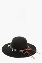 Boohoo Lucy Bond And Chain Floppy Hat Black
