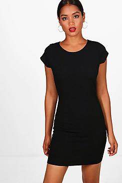 Boohoo Daniella Jaquard Cap Sleeve Bodycon Dress