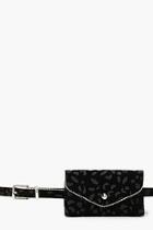 Boohoo Leopard Faux Pony Hair Belt Bag