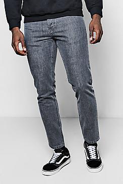 Boohoo Slim Fit Grey Denim Jeans In 11oz
