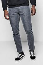 Boohoo Slim Fit Grey Denim Jeans In 11oz