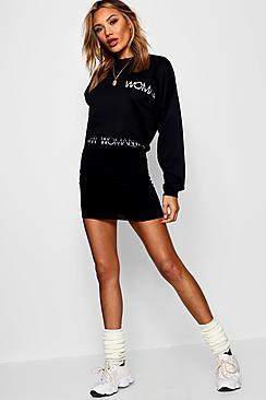 Boohoo Layla Woman Slinky Mini Bodycon Skirt