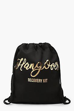 Boohoo Foil Print Hangover Recovery Draw Cord Rucksack
