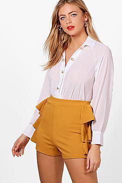 Boohoo Hannah Woven Button Detail Shirt Body