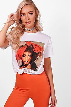 Boohoo Whitney Houston Licensed Tee
