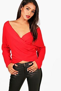 Boohoo Lucy Wrap Jumper