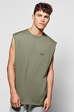 Boohoo Oversized Sleeveless Man T-shirt