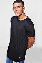 Boohoo Longline T-shirt With Shoulder Detail