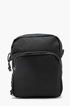 Boohoo Man Logo Printed Strap Cross Body Bag