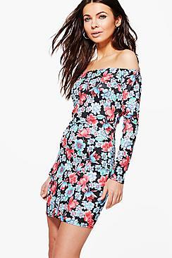 Boohoo Evie Off Shoulder Bodycon Dress