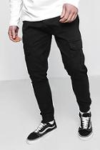 Boohoo Slim Fit Cuffed Cargo Chino