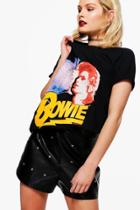 Boohoo Eliza Bowie License Band Tee Black