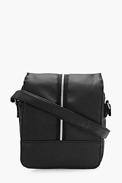 Boohoo All Black Pu Man Bag
