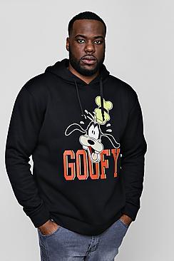 Boohoo Big And Tall Disney Goofy Over The Head Hoodie