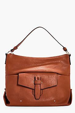 Boohoo Molly Fold Over Detail Bucket Bag