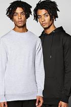 Boohoo 2 Pack Lounge Hoodie And Crew Sweat