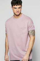 Boohoo Oversized Sweat With Chest Pocket Pink