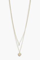 Boohoo Heart And Diamante Simple Layered Necklace
