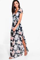 Boohoo Tall Arella Open Back Maxi Dress Black