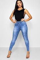 Boohoo Tie Front Denim Jeggings