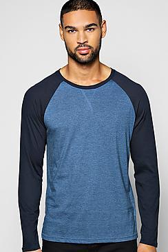 Boohoo Long Sleeve Raglan T Shirt