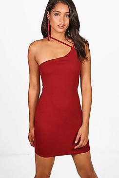 Boohoo Emmie Crepe Strappy Bodycon Dress