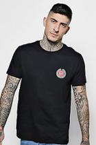 Boohoo Man Crest Print T-shirt