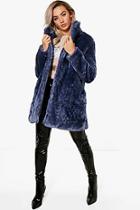 Boohoo Rebecca Collared Faux Fur Coat