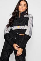 Boohoo Colour Block Shell Tracksuit Top