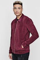 Boohoo Velour Harrington Jacket