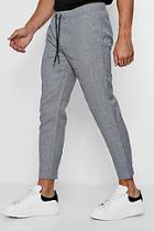 Boohoo Mini Houndstooth Cropped Smart Jogger