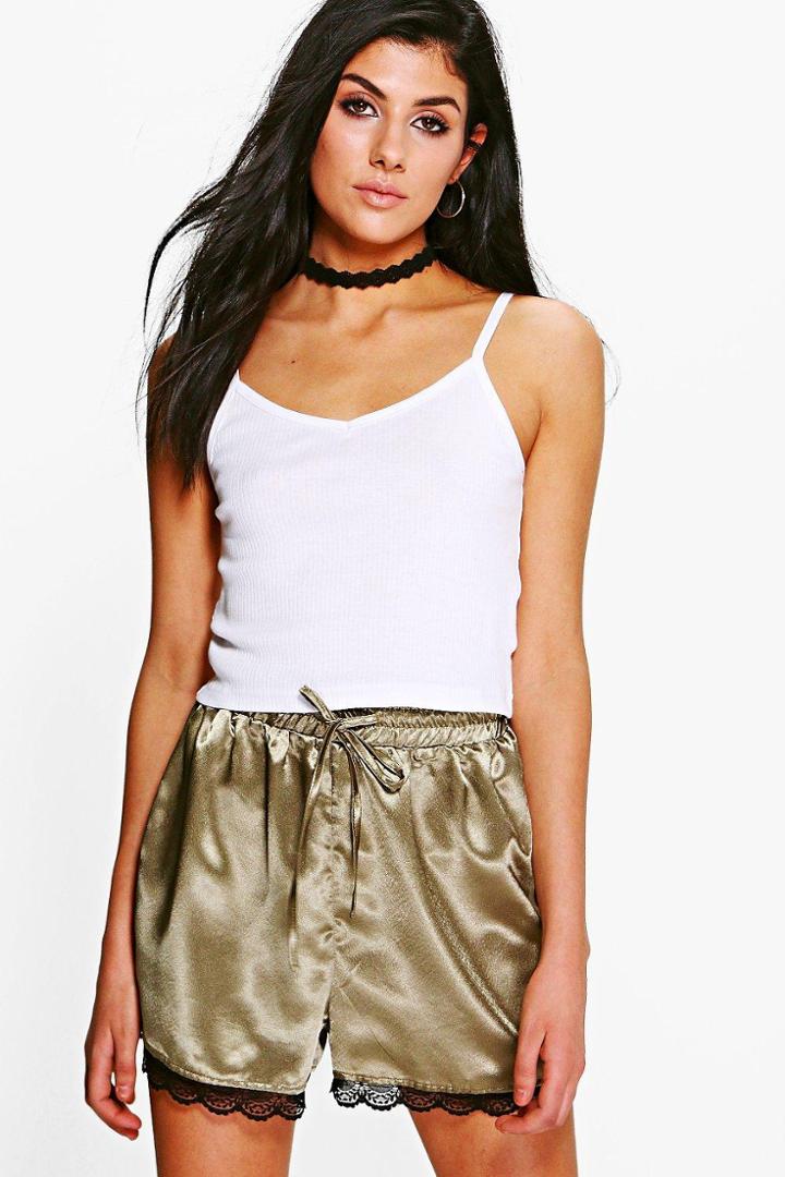 Boohoo Nadia V Neck Strappy Cropped Tank Top White
