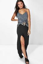 Boohoo Soraya Thigh Split Jersey Maxi Skirt