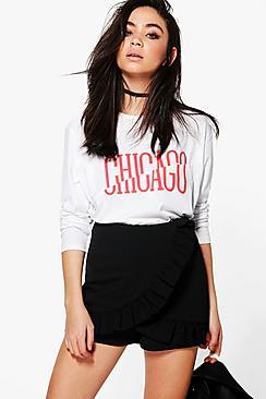 Boohoo Alice Ruffle Detail Skort